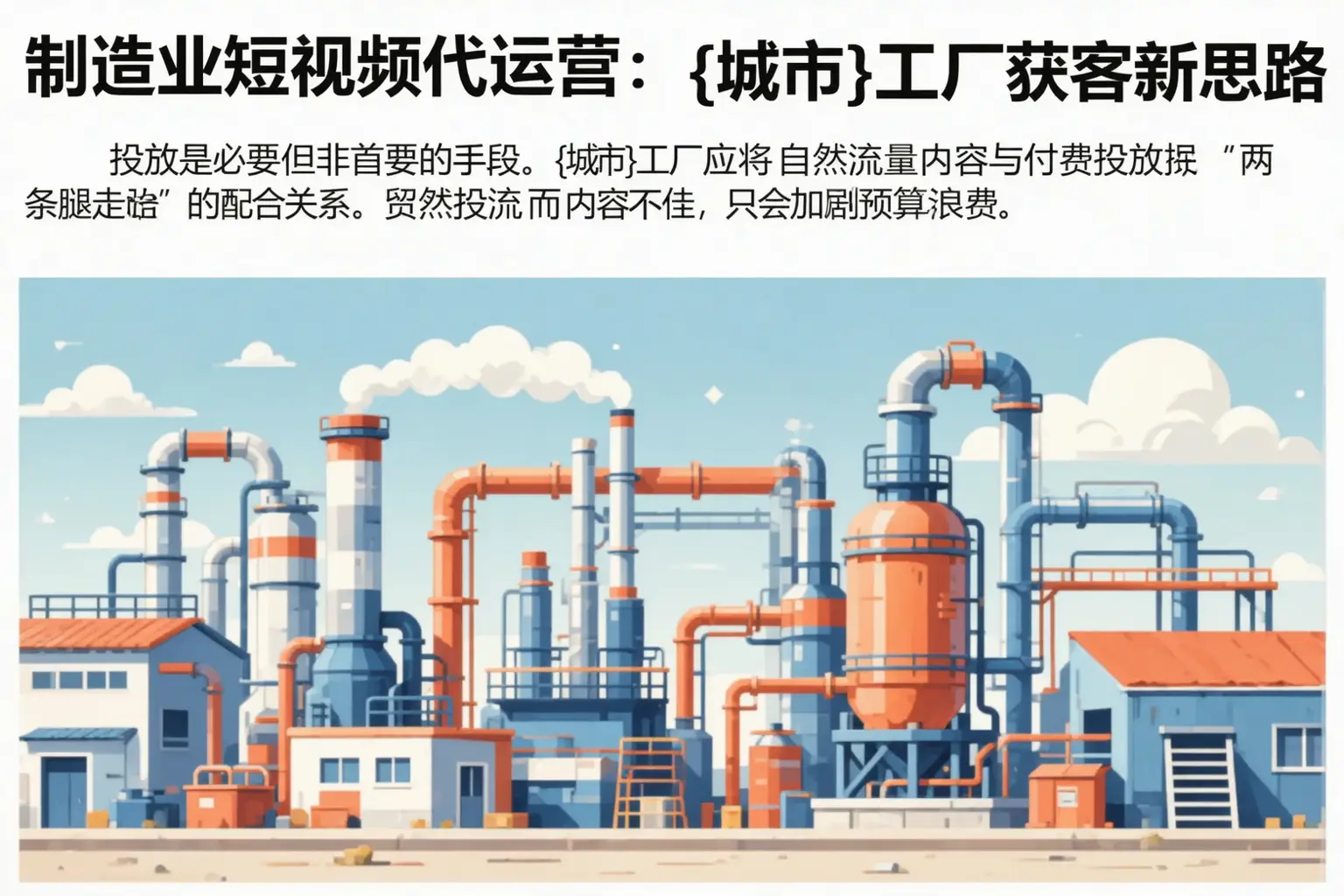 制造业短视频代运营：清河工厂获客新思路